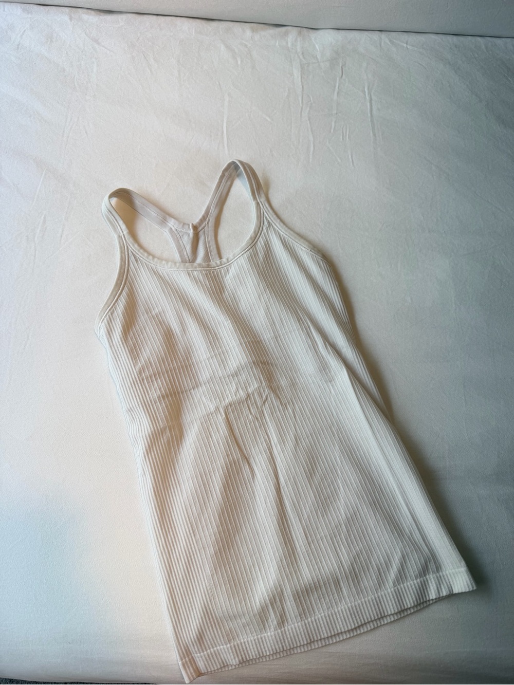 White Lululemon Ebb to Street Tank Top